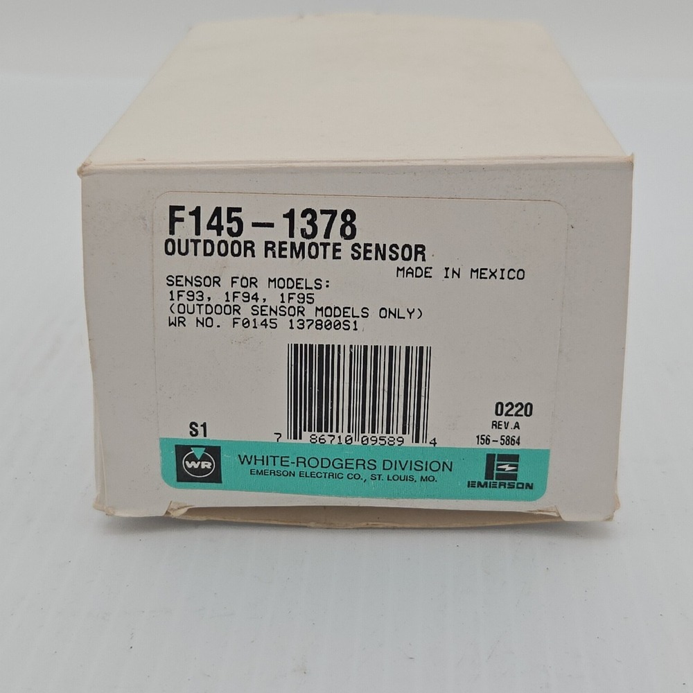 White-Rodgers F145-1378‎ Outdoor Remote Sensor for 1F93 1F94 1F95 Emerson